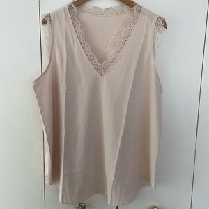 sleeveless lace blouse